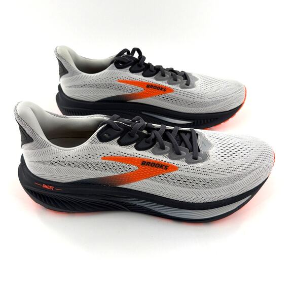 Brooks Men\'s Oyster Mushroom Orange Ebony Ghost 17 Running Shoe Size 12 main image 9